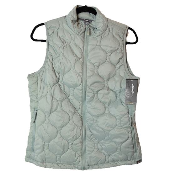 NWT Eddie Bauer GREEN Repel Pro Alpine Vest II Quilted DWR Puffer Packable Sz S - Picture 1 of 9